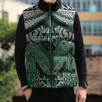 Aotearoa Iwi Ngati Maniapoto Personalised Sleeveless Puffer Jacket Maori Kowhaiwhai Pattern LT19 - Polynesian Pride
