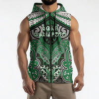Aotearoa Iwi Ngati Maniapoto Personalised Sleeveless Zip Hoodie Maori Kowhaiwhai Pattern LT19 - Polynesian Pride