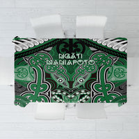 Aotearoa Iwi Ngati Maniapoto Tablecloth Maori Kowhaiwhai Pattern LT19 Green - Polynesian Pride