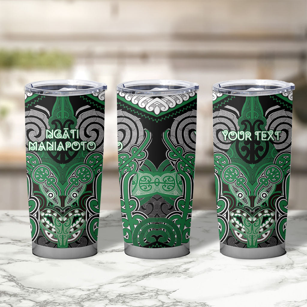 Aotearoa Iwi Ngati Maniapoto Personalised Tumbler Cup Maori Kowhaiwhai Pattern LT19 - Polynesian Pride