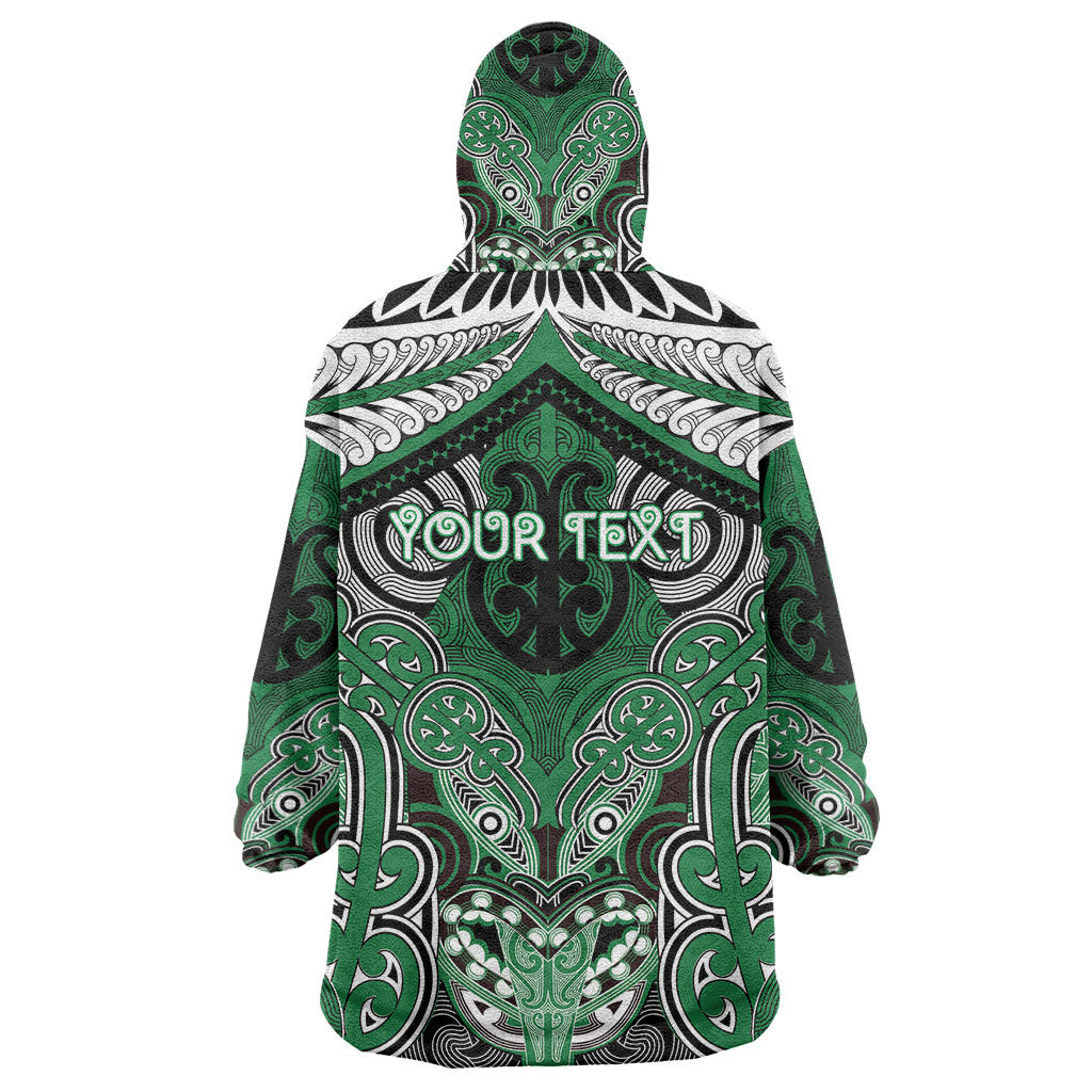 Aotearoa Iwi Ngati Maniapoto Personalised Wearable Blanket Hoodie Maori Kowhaiwhai Pattern LT19 - Polynesian Pride