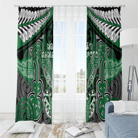 Aotearoa Iwi Ngati Maniapoto Window Curtain Maori Kowhaiwhai Pattern LT19 - Polynesian Pride