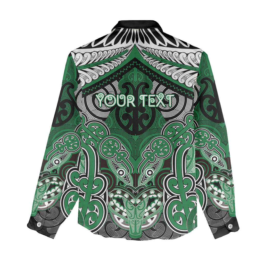 Aotearoa Iwi Ngati Maniapoto Personalised Women Casual Shirt Maori Kowhaiwhai Pattern LT19 - Polynesian Pride