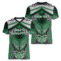 Aotearoa Iwi Ngati Maniapoto Personalised Women V-Neck T-Shirt Maori Kowhaiwhai Pattern LT19 - Polynesian Pride