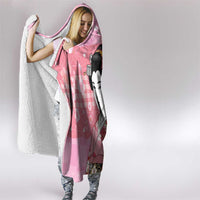 Japanese Geisha Cherry Blossom Hooded Blanket Pink Palaka Hawaii Pattern Fusion Design LT19 - Polynesian Pride