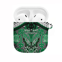 Aotearoa Iwi Ngai Tahu AirPods Case Maori Kowhaiwhai Pattern LT19 Green - Polynesian Pride