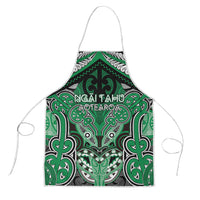 Aotearoa Iwi Ngai Tahu Apron Maori Kowhaiwhai Pattern LT19 Green - Polynesian Pride