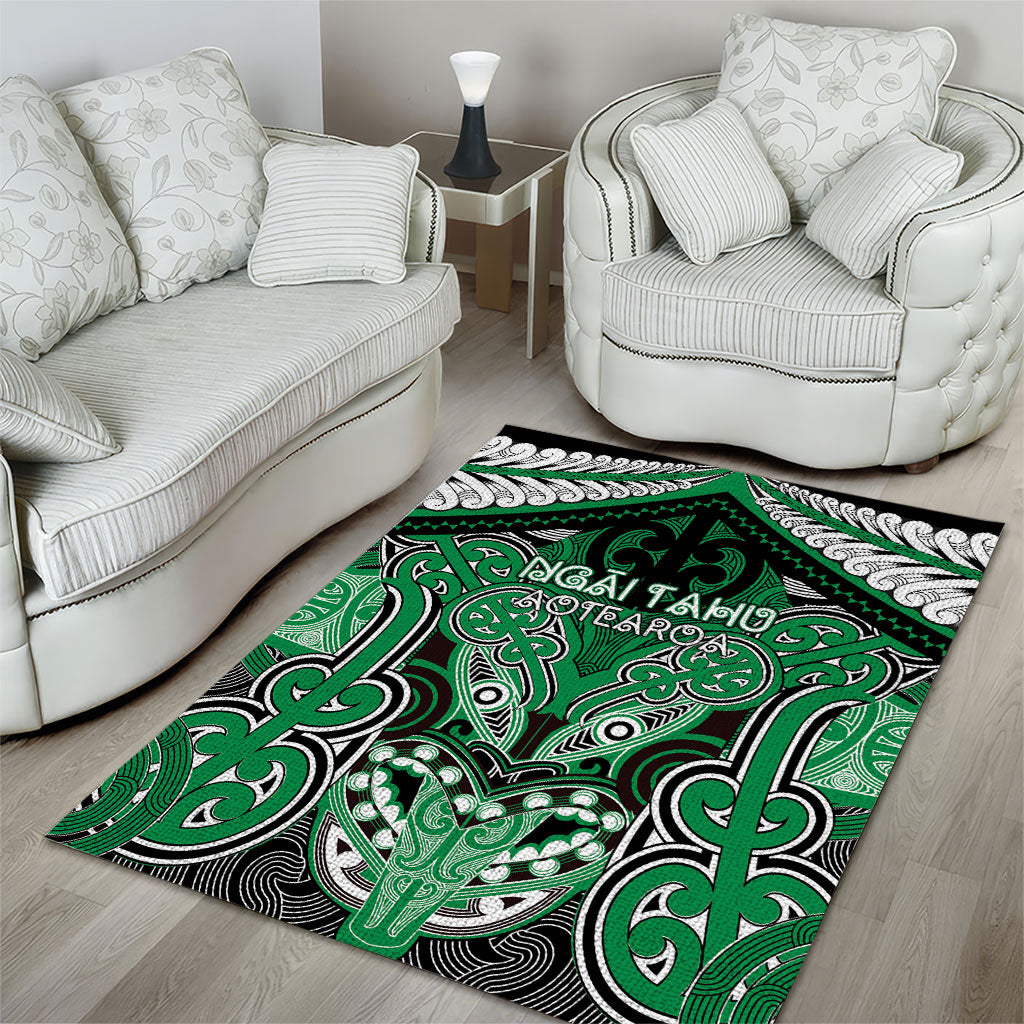 Aotearoa Iwi Ngai Tahu Area Rug Maori Kowhaiwhai Pattern LT19 - Polynesian Pride