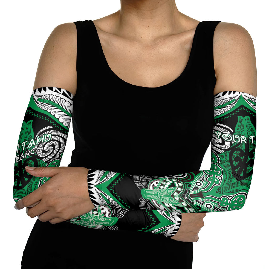 Aotearoa Iwi Ngai Tahu Personalised Arm Sleeves Maori Kowhaiwhai Pattern LT19 - Polynesian Pride