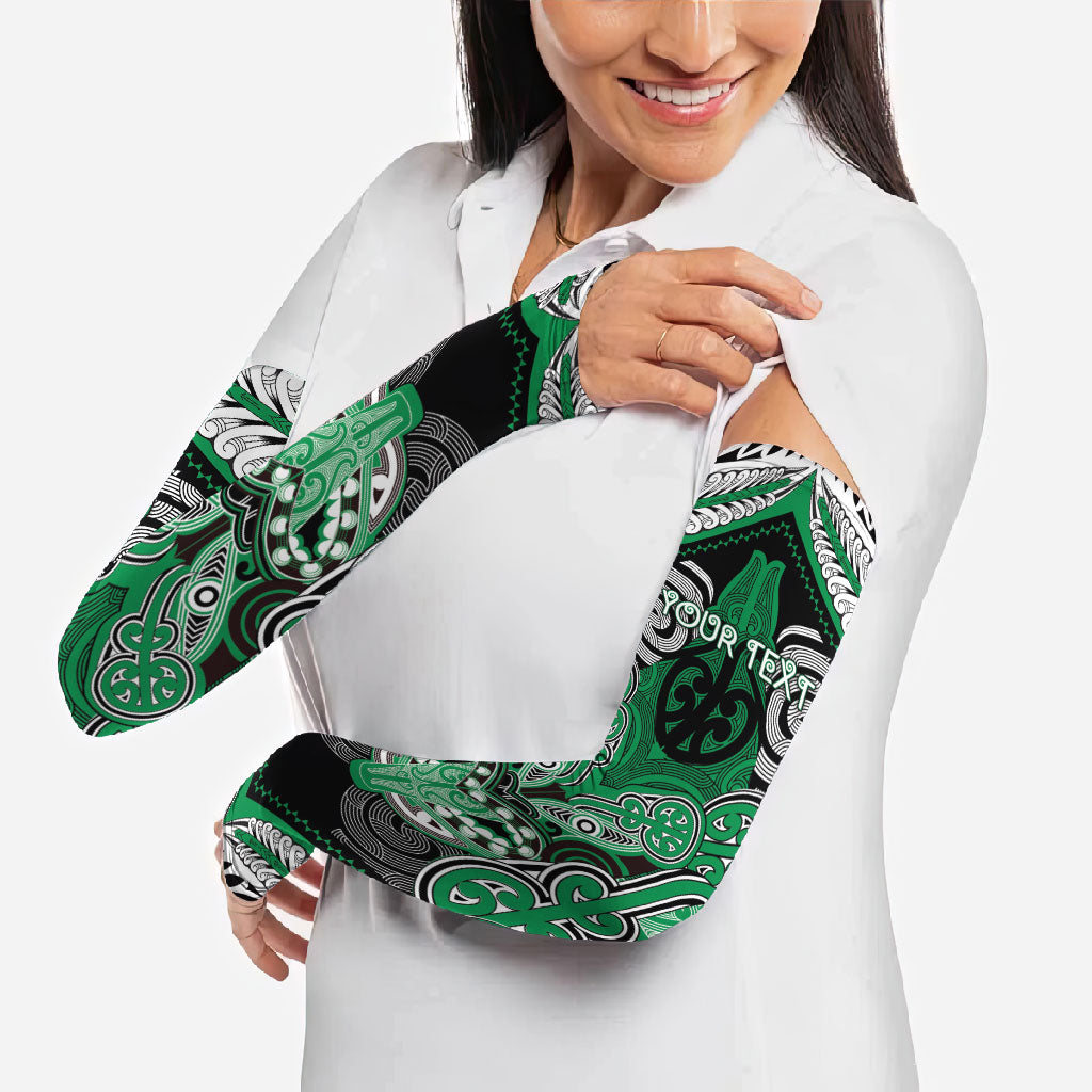 Aotearoa Iwi Ngai Tahu Personalised Arm Sleeves Maori Kowhaiwhai Pattern LT19 - Polynesian Pride