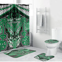 Aotearoa Iwi Ngai Tahu Bathroom Set Maori Kowhaiwhai Pattern LT19 Bathroom Set (4 pcs) Green - Polynesian Pride