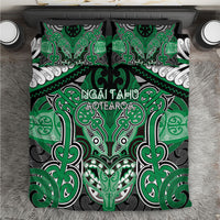 Aotearoa Iwi Ngai Tahu Bedding Set Maori Kowhaiwhai Pattern LT19 Green - Polynesian Pride