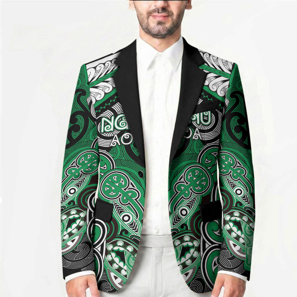 Aotearoa Iwi Ngai Tahu Personalised Blazer Maori Kowhaiwhai Pattern LT19 - Polynesian Pride
