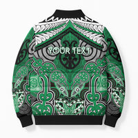 Aotearoa Iwi Ngai Tahu Personalised Bomber Puffer Jacket Maori Kowhaiwhai Pattern LT19 - Polynesian Pride