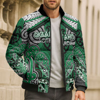 Aotearoa Iwi Ngai Tahu Personalised Bomber Puffer Jacket Maori Kowhaiwhai Pattern LT19 - Polynesian Pride