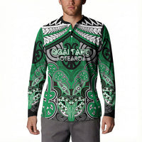 Aotearoa Iwi Ngai Tahu Personalised Button Sweatshirt Maori Kowhaiwhai Pattern LT19 - Polynesian Pride