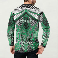 Aotearoa Iwi Ngai Tahu Personalised Button Sweatshirt Maori Kowhaiwhai Pattern LT19 - Polynesian Pride