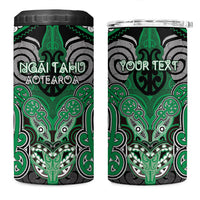 Aotearoa Iwi Ngai Tahu Personalised 4 in 1 Can Cooler Tumbler Maori Kowhaiwhai Pattern LT19 One Size: 16 oz Green - Polynesian Pride