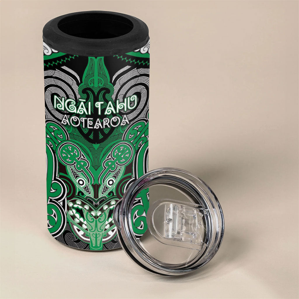 Aotearoa Iwi Ngai Tahu Personalised 4 in 1 Can Cooler Tumbler Maori Kowhaiwhai Pattern LT19 - Polynesian Pride