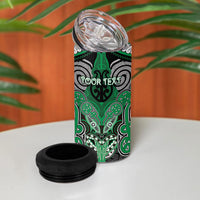 Aotearoa Iwi Ngai Tahu Personalised 4 in 1 Can Cooler Tumbler Maori Kowhaiwhai Pattern LT19 - Polynesian Pride