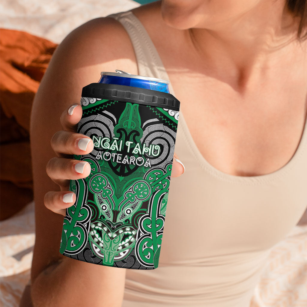 Aotearoa Iwi Ngai Tahu Personalised 4 in 1 Can Cooler Tumbler Maori Kowhaiwhai Pattern LT19 - Polynesian Pride