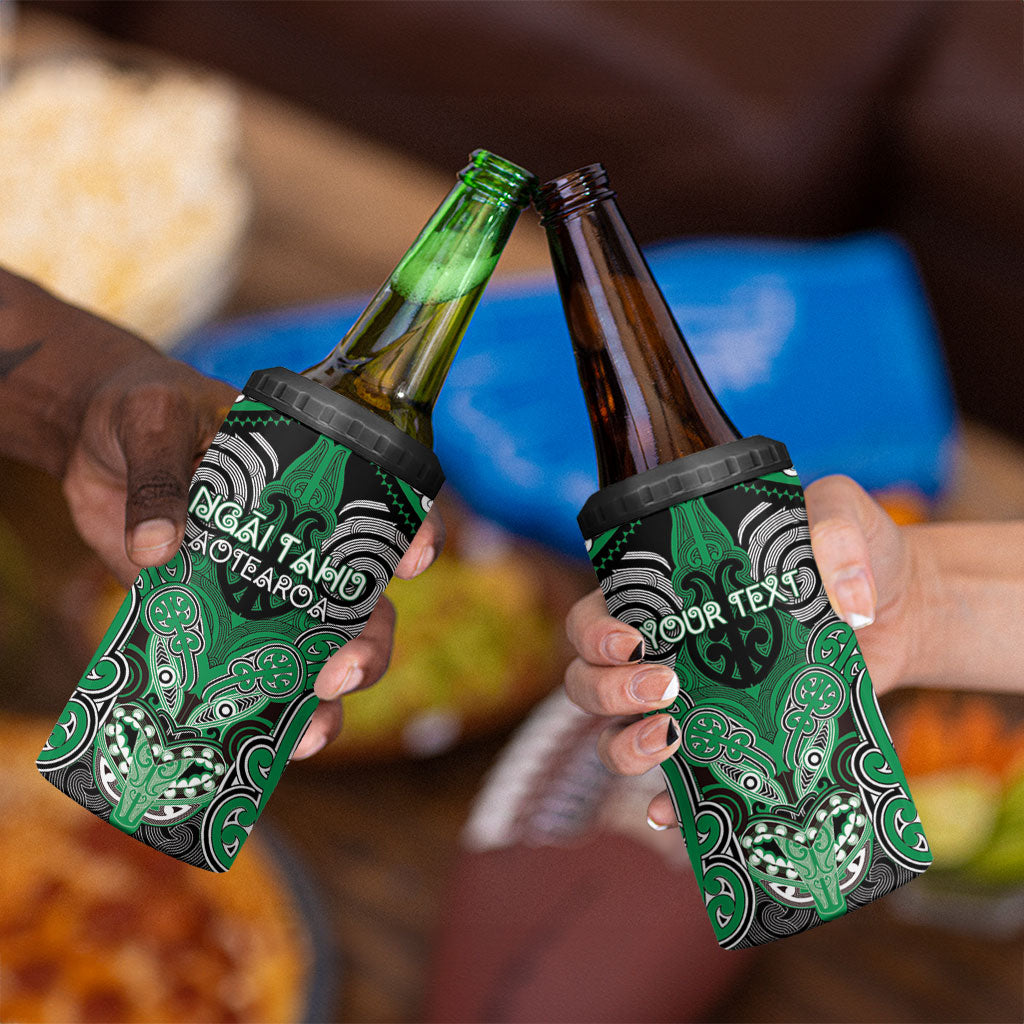 Aotearoa Iwi Ngai Tahu Personalised 4 in 1 Can Cooler Tumbler Maori Kowhaiwhai Pattern LT19 - Polynesian Pride