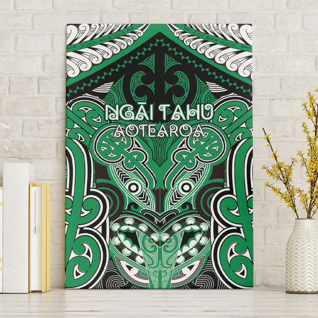 Aotearoa Iwi Ngai Tahu Canvas Wall Art Maori Kowhaiwhai Pattern LT19 Without Frame Green - Polynesian Pride