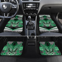 Aotearoa Iwi Ngai Tahu Personalised Car Mats Maori Kowhaiwhai Pattern LT19 Set 4pcs Green - Polynesian Pride