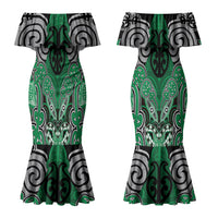 Aotearoa Iwi Ngai Tahu Personalised Couples Matching Mermaid Dress and Hawaiian Shirt Maori Kowhaiwhai Pattern LT19 - Polynesian Pride