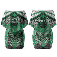Aotearoa Iwi Ngai Tahu Personalised Couples Matching Off Shoulder Short Dress and Long Sleeve Button Shirt Maori Kowhaiwhai Pattern LT19 - Polynesian Pride