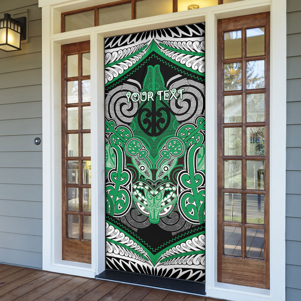 Aotearoa Iwi Ngai Tahu Personalised Door Cover Maori Kowhaiwhai Pattern LT19 - Polynesian Pride