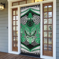 Aotearoa Iwi Ngai Tahu Personalised Door Cover Maori Kowhaiwhai Pattern LT19 - Polynesian Pride