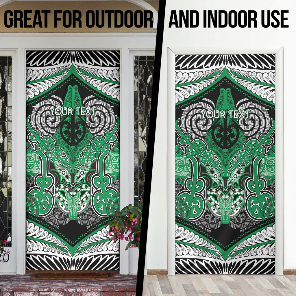 Aotearoa Iwi Ngai Tahu Personalised Door Cover Maori Kowhaiwhai Pattern LT19 - Polynesian Pride