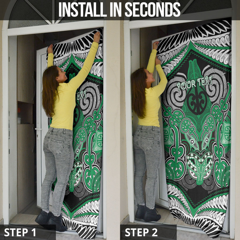 Aotearoa Iwi Ngai Tahu Personalised Door Cover Maori Kowhaiwhai Pattern LT19 - Polynesian Pride