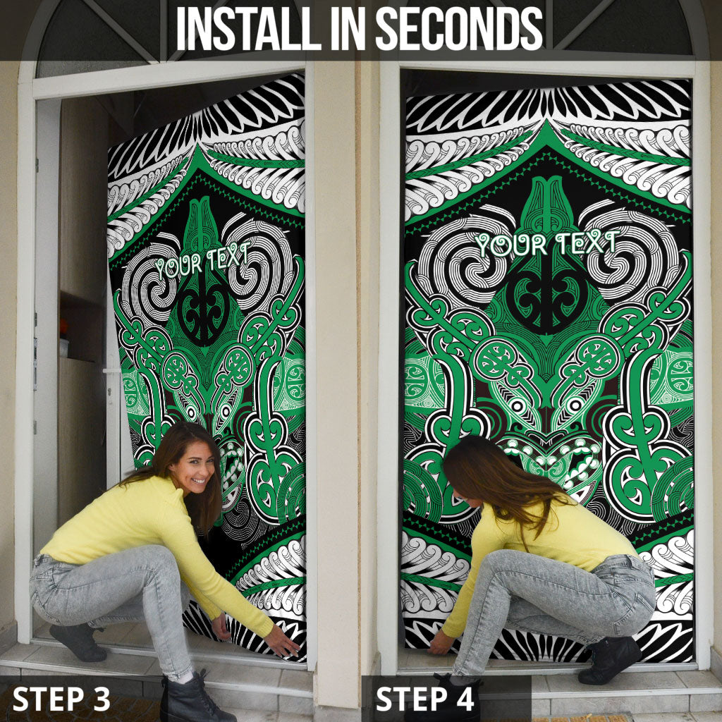 Aotearoa Iwi Ngai Tahu Personalised Door Cover Maori Kowhaiwhai Pattern LT19 - Polynesian Pride