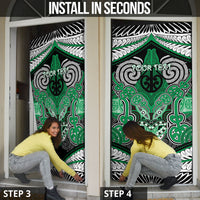 Aotearoa Iwi Ngai Tahu Personalised Door Cover Maori Kowhaiwhai Pattern LT19 - Polynesian Pride