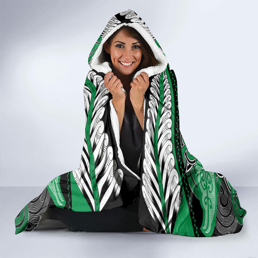 Aotearoa Iwi Ngai Tahu Hooded Blanket Maori Kowhaiwhai Pattern LT19 - Polynesian Pride