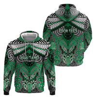 Aotearoa Iwi Ngai Tahu Personalised Hoodie Maori Kowhaiwhai Pattern LT19 - Polynesian Pride