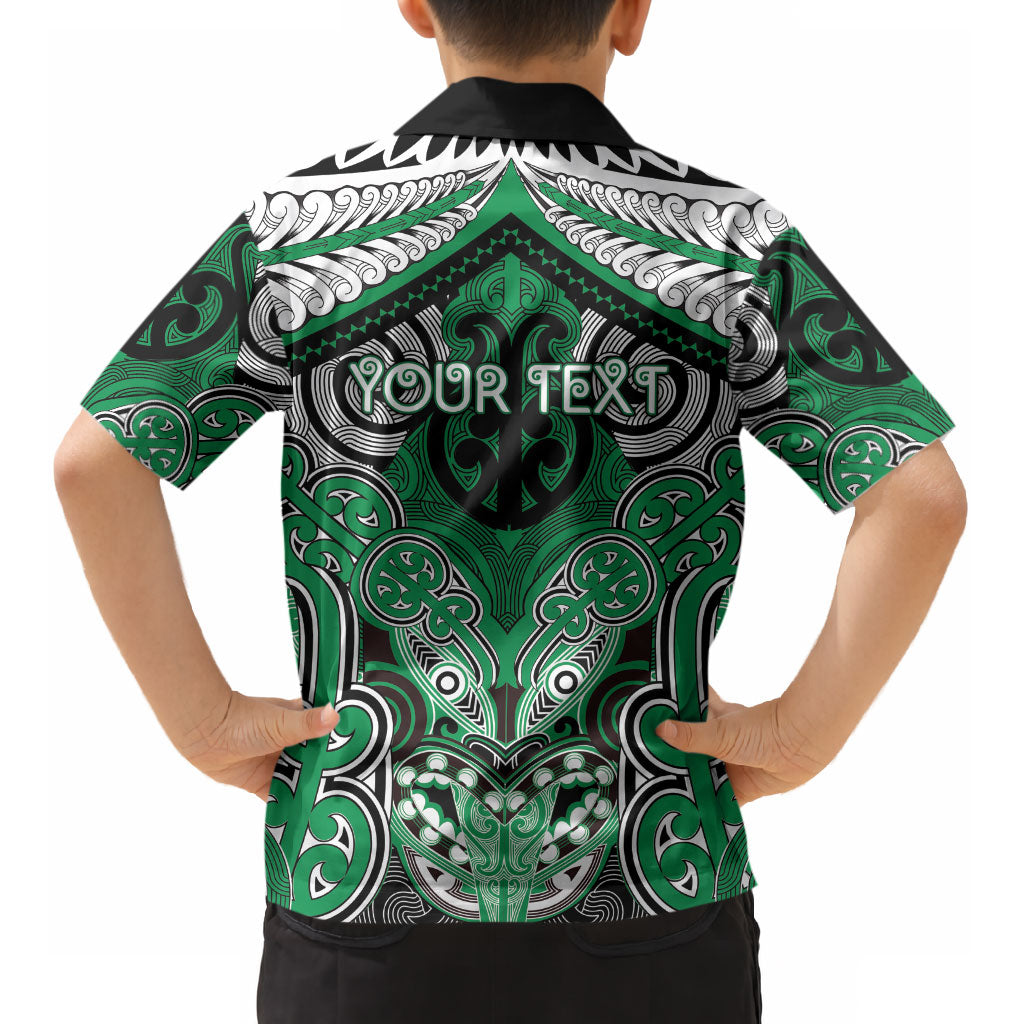 Aotearoa Iwi Ngai Tahu Personalised Kid Hawaiian Shirt Maori Kowhaiwhai Pattern LT19 - Polynesian Pride