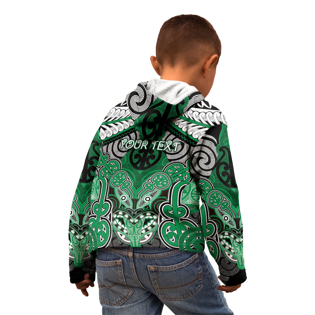 Aotearoa Iwi Ngai Tahu Personalised Kid Hoodie Maori Kowhaiwhai Pattern LT19 - Polynesian Pride