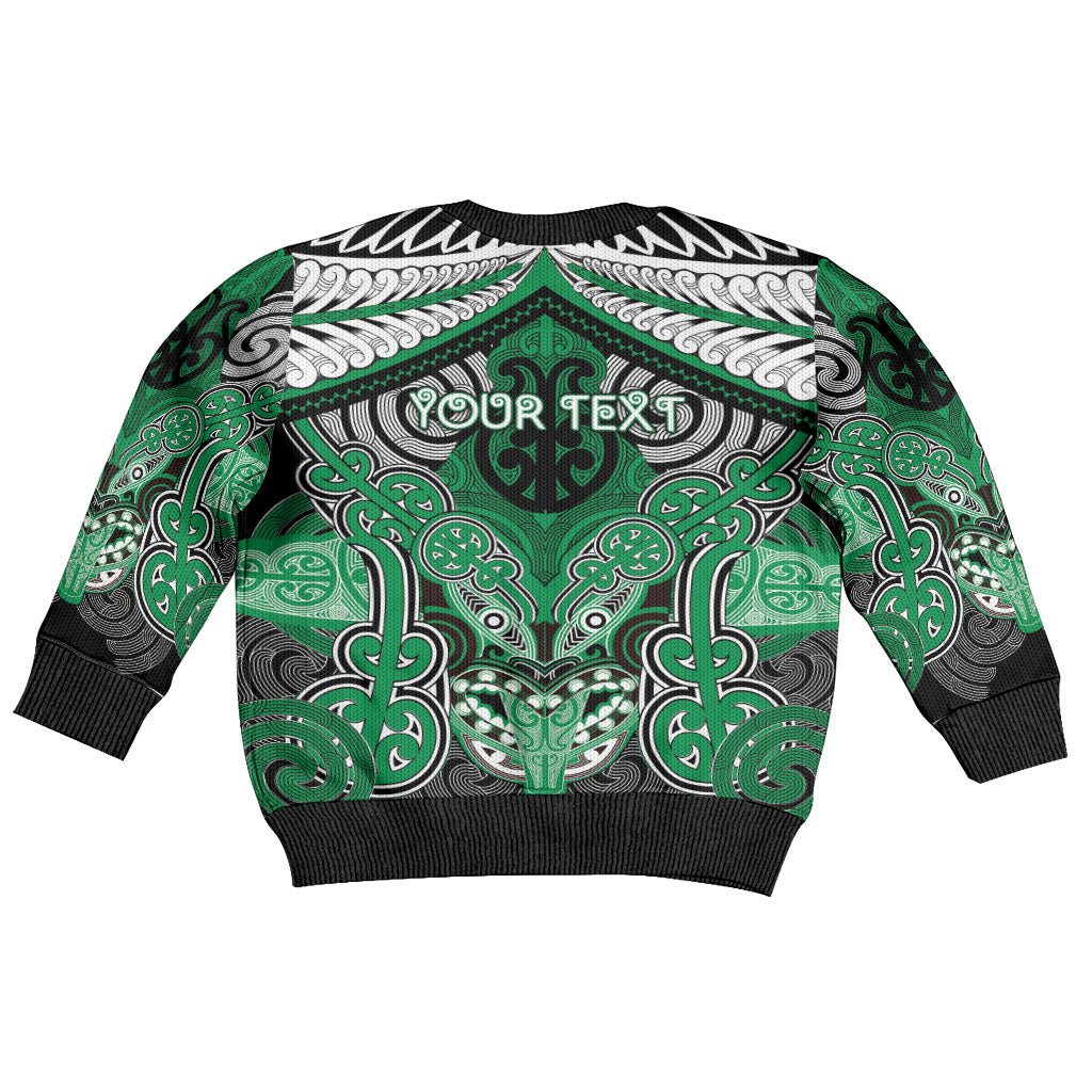 Aotearoa Iwi Ngai Tahu Personalised Kid Ugly Christmas Sweater Maori Kowhaiwhai Pattern LT19 - Polynesian Pride