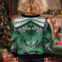 Aotearoa Iwi Ngai Tahu Personalised Kid Ugly Christmas Sweater Maori Kowhaiwhai Pattern LT19 - Polynesian Pride