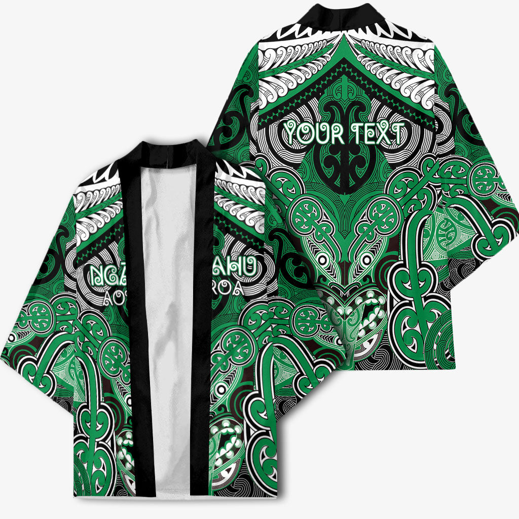 Aotearoa Iwi Ngai Tahu Personalised Kimono Maori Kowhaiwhai Pattern LT19 - Polynesian Pride