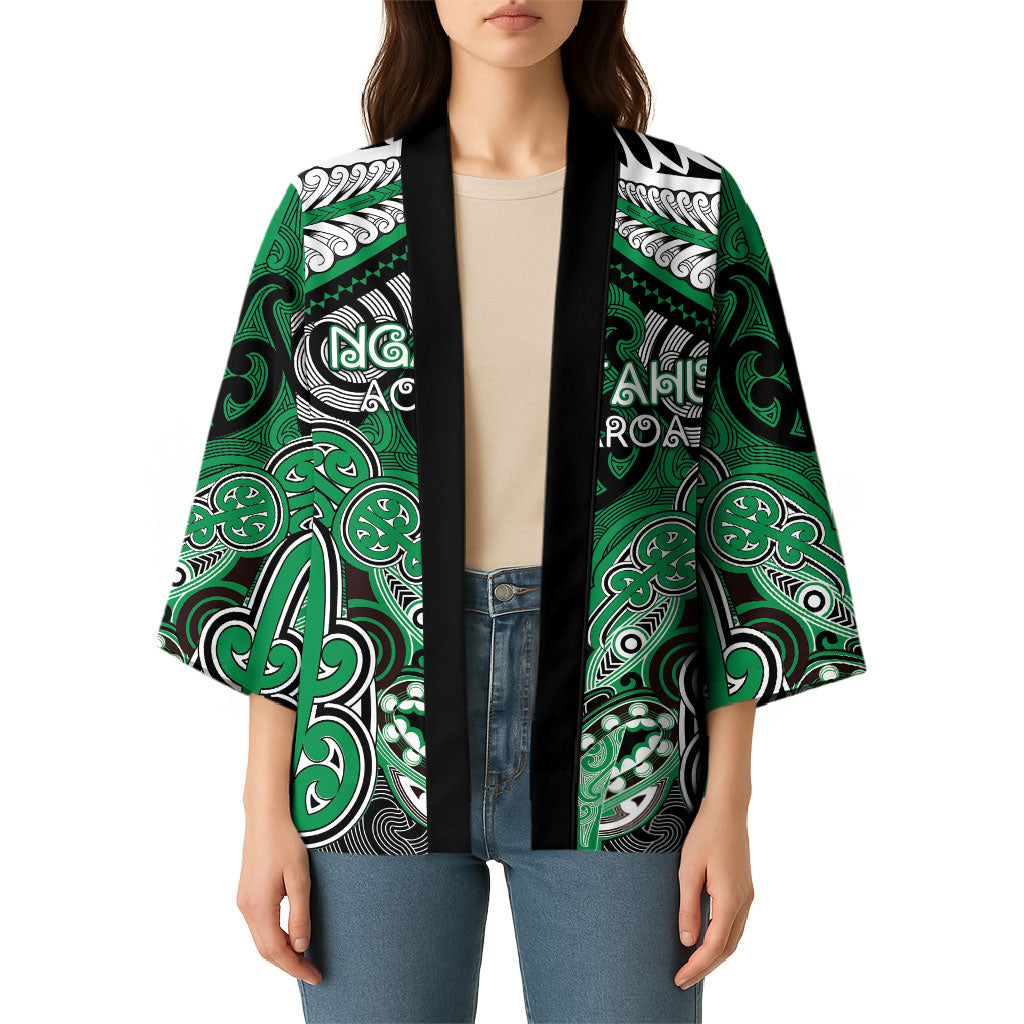 Aotearoa Iwi Ngai Tahu Personalised Kimono Maori Kowhaiwhai Pattern LT19 - Polynesian Pride