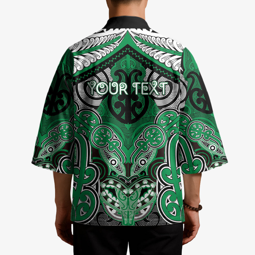 Aotearoa Iwi Ngai Tahu Personalised Kimono Maori Kowhaiwhai Pattern LT19 - Polynesian Pride