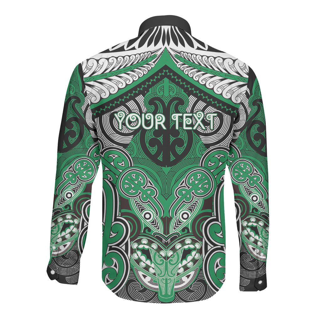 Aotearoa Iwi Ngai Tahu Personalised Long Sleeve Button Shirt Maori Kowhaiwhai Pattern LT19 - Polynesian Pride