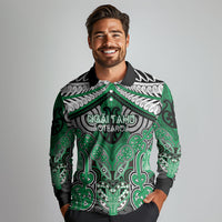 Aotearoa Iwi Ngai Tahu Personalised Long Sleeve Polo Shirt Maori Kowhaiwhai Pattern LT19 - Polynesian Pride