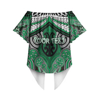 Aotearoa Iwi Ngai Tahu Personalised Off Shoulder Wrap Waist Top Maori Kowhaiwhai Pattern LT19 - Polynesian Pride