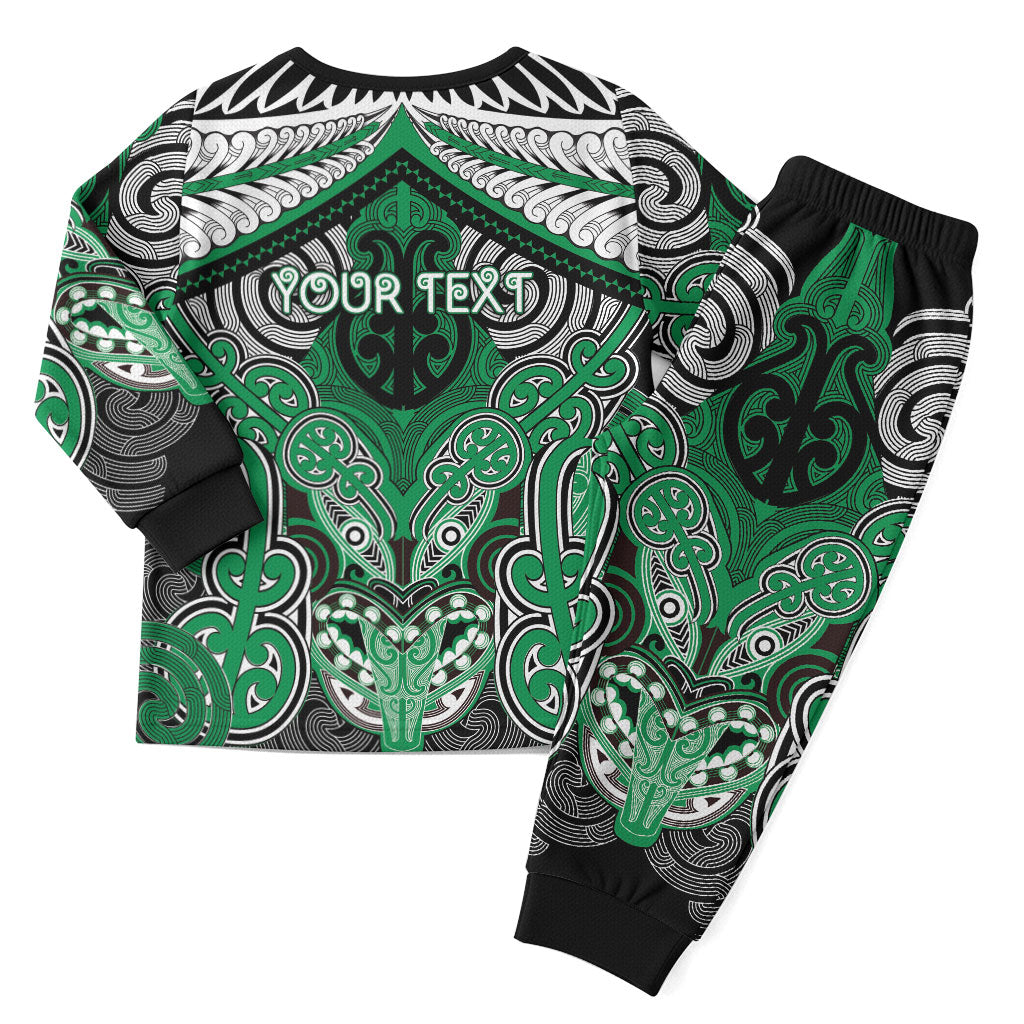 Aotearoa Iwi Ngai Tahu Personalised Christmas Pajama Set Maori Kowhaiwhai Pattern LT19 - Polynesian Pride