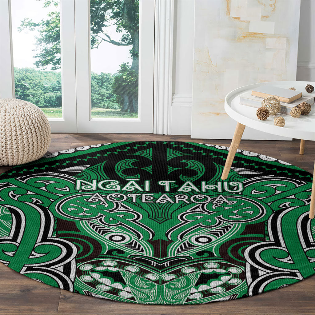 Aotearoa Iwi Ngai Tahu Round Carpet Maori Kowhaiwhai Pattern LT19 - Polynesian Pride